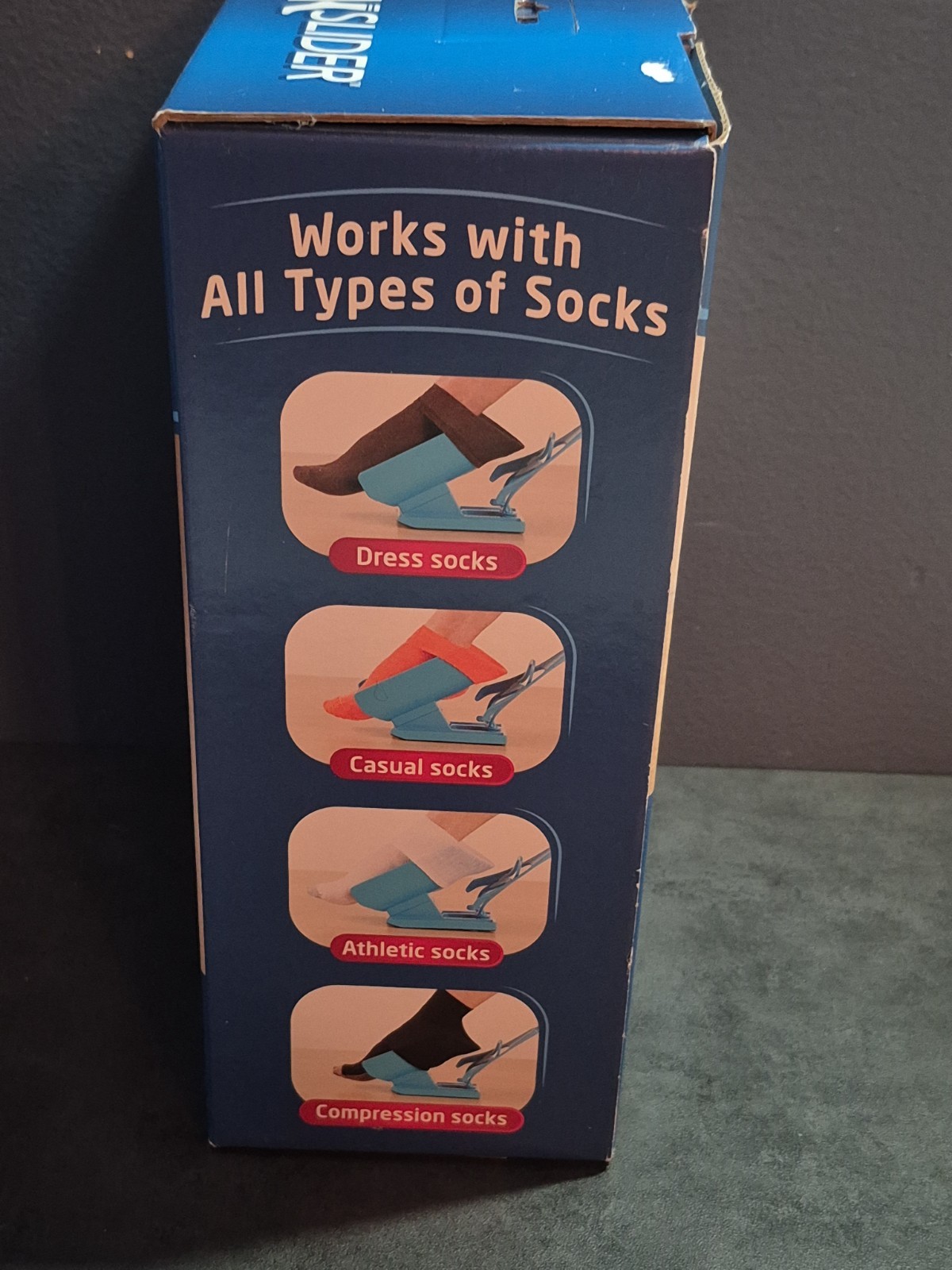 SOCK SLIDER As Seen On TV 2 PC DESIGN – New Open Box