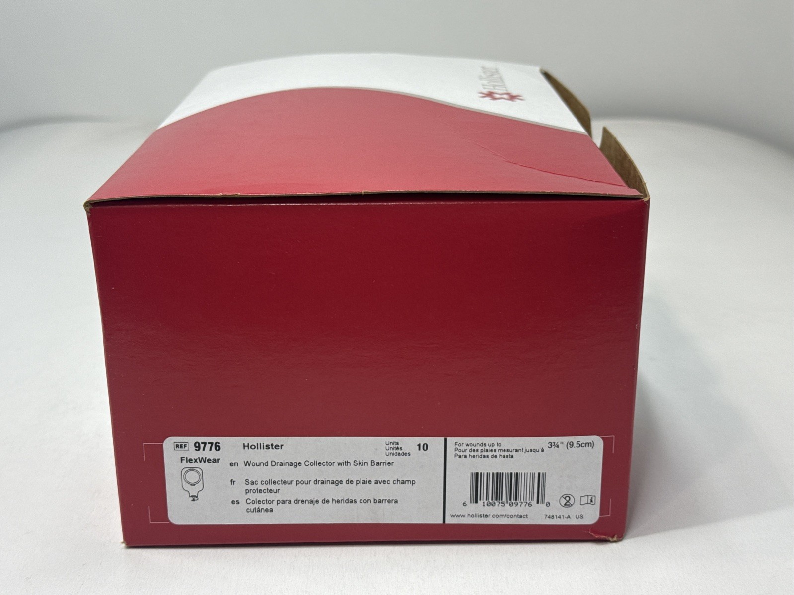 Box of 10 – Hollister 9776 Wound Drainage Collector w/Skin Barrier Exp 10/2029