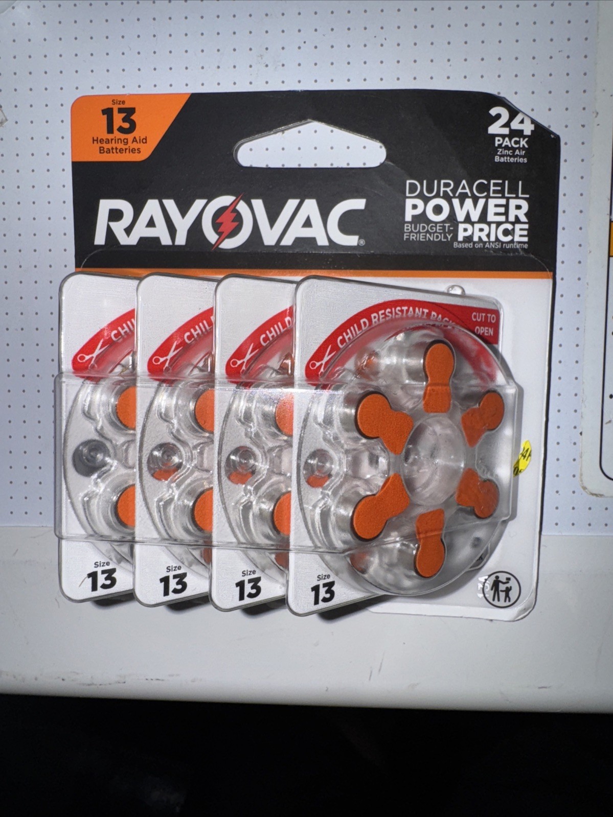 Rayovac Hearing Aid Batteries-24 Pack Size 13-Expiration Date March 2028 NIB