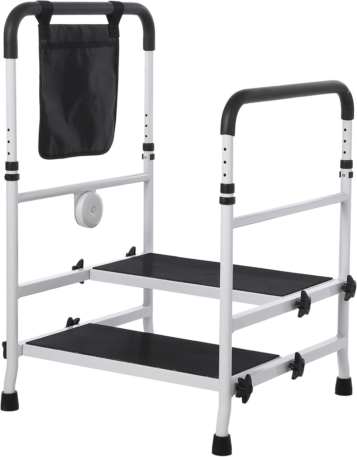Step Stool Dual Handle Non-Skid Platform 450Lbs Capacity Height Adjust Seniors