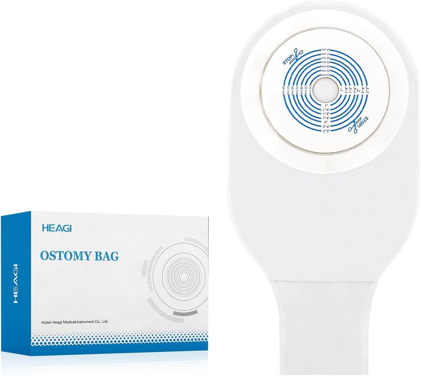10PCS Colostomy Bags One-Piece Drainable System 3/4″–2-1/2″ Stoma Opening
