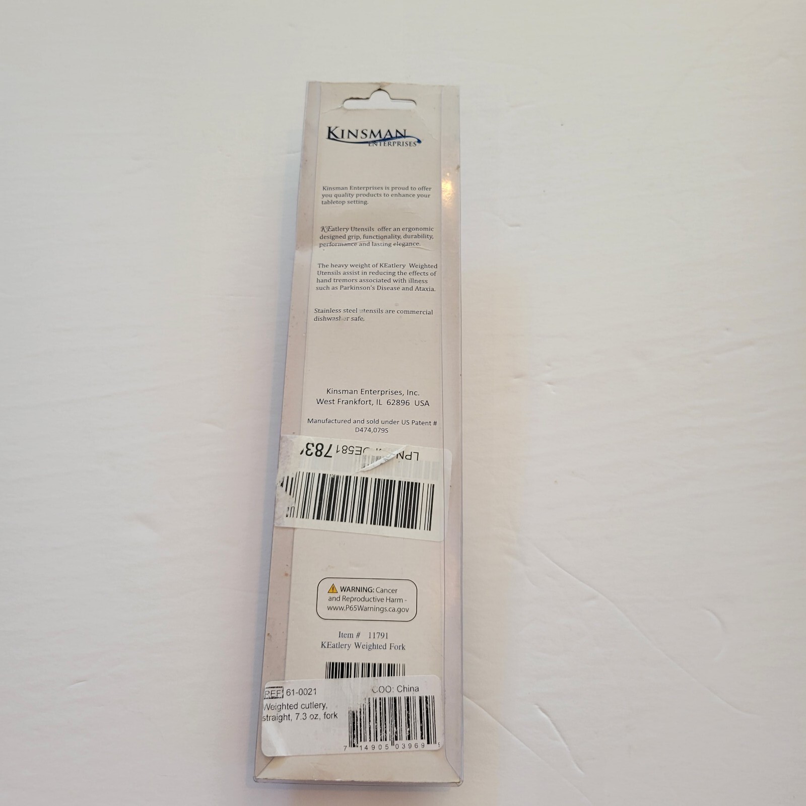 Kinsman KEatlery Weighted Stainless Steel Flatware Cutlery Fork Parkinson’s New