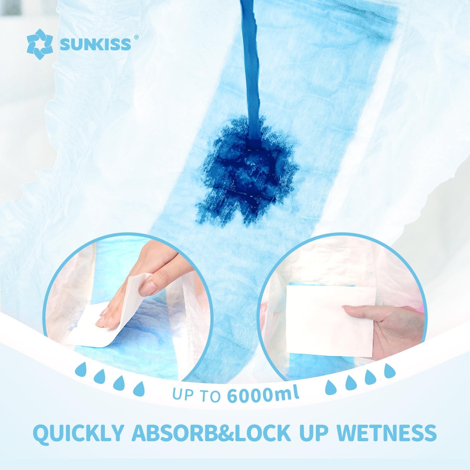 SUNKISS Masterpiece Adult Diapers with Tabs, Unisex Disposable Incontinence B…