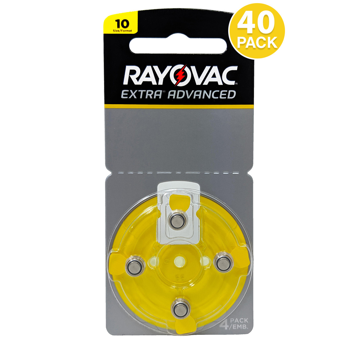 Rayovac Extra Size 10 Zinc Air Hearing Aid Batteries (40 pack) – EXP 11/2026