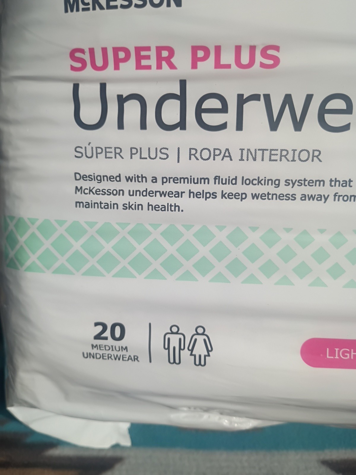 McKesson Moderate Absorbency Super Plus Underwear Size Medium Waist 34-44 Inches