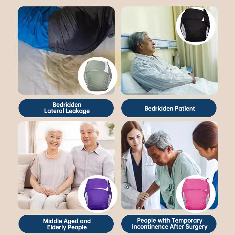 Adult Diapers Pant Washable Reusable Elderly Cloth Leak Proof Diapers Panties.