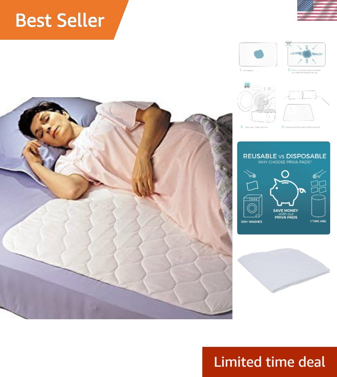 Ultra Absorbent Incontinence Bed Pad – Heavy Duty Waterproof Protection 34×36