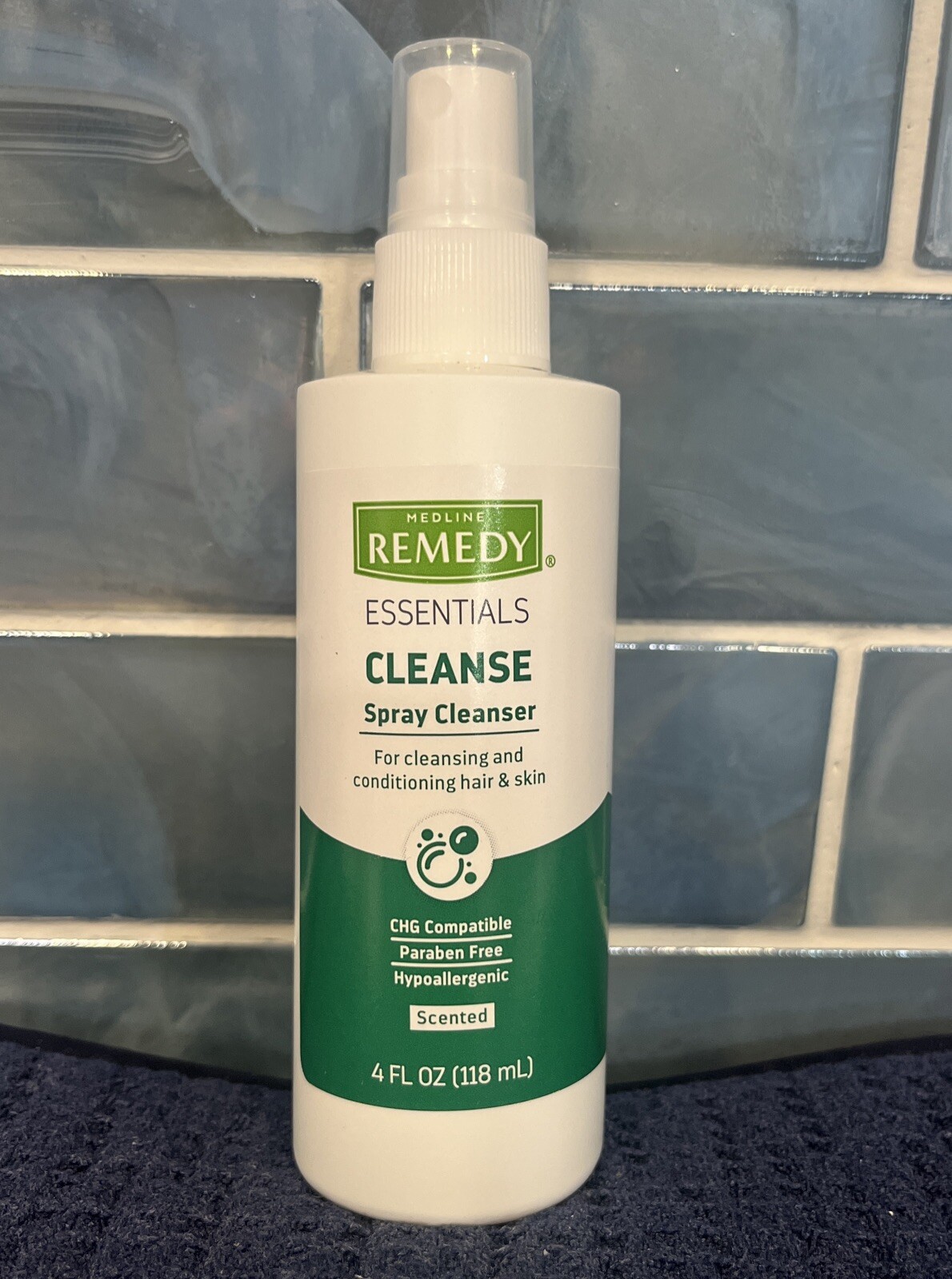 Medline Remedy Clinical CLEANSE Spray Cleanser For Hair Skin 4oz Pump Spray NEW!