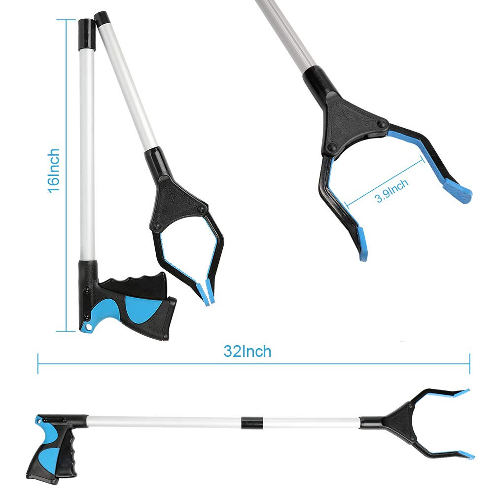 Grabber Reacher Tool, 32″ Foldable Picker Upper Grabber, Reaching Tool for Trash