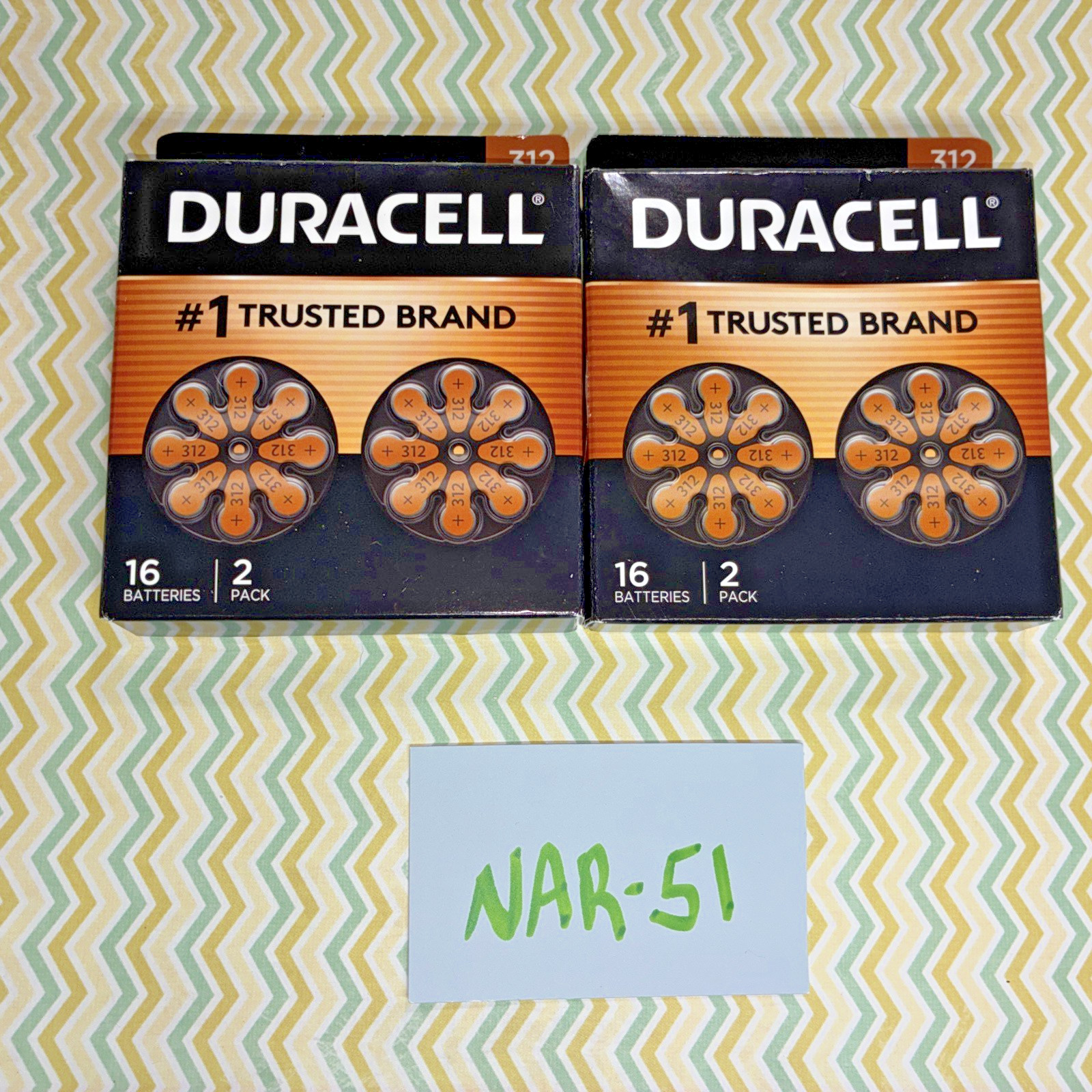 Duracell 312 Hearing Aid Batteries 2 Packs 16 Batteries Ex 12/28 – 32 Batteries
