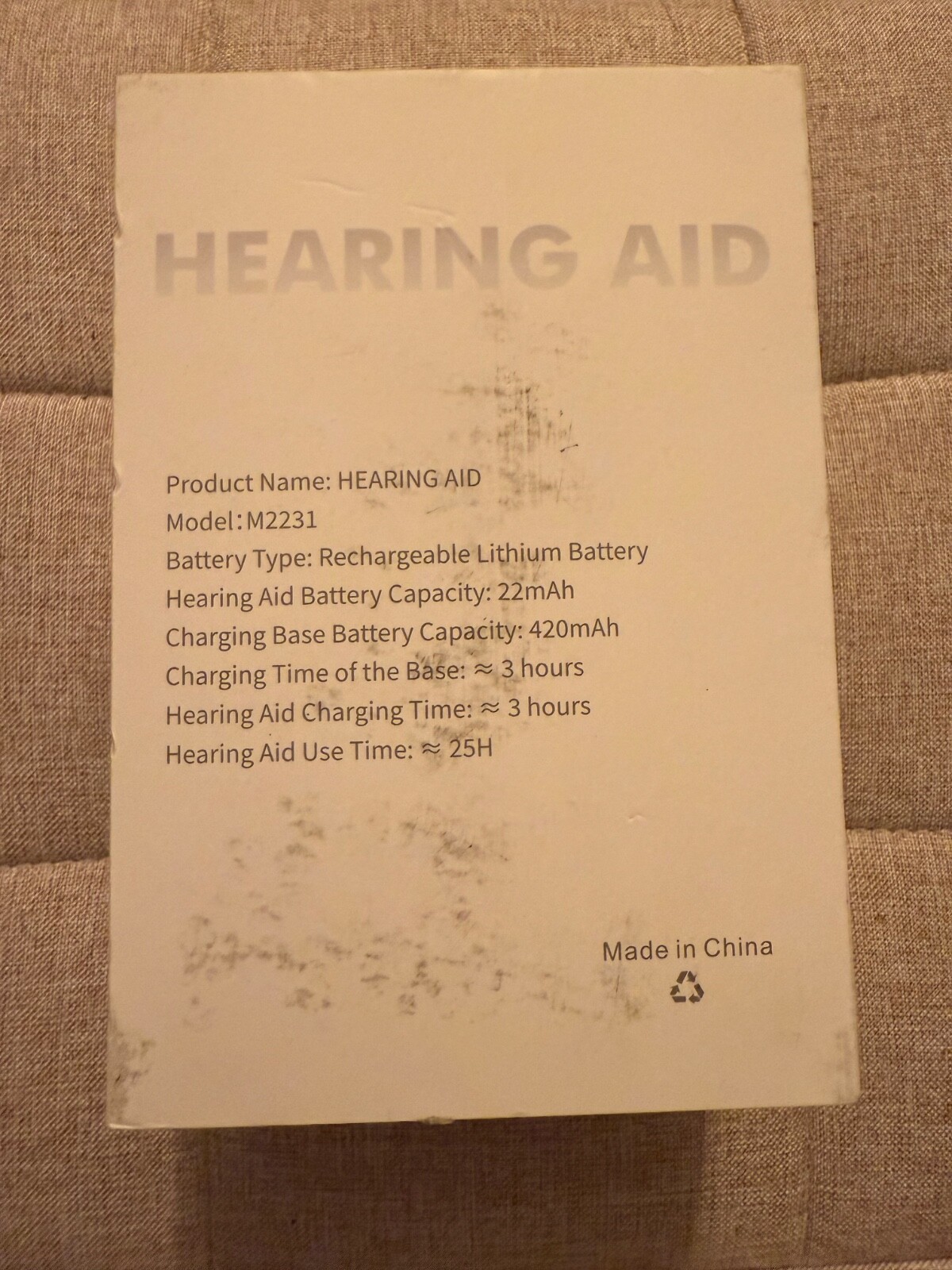Hearing Aids, w/Noise Cancelling, Amplifier, Model: M2231