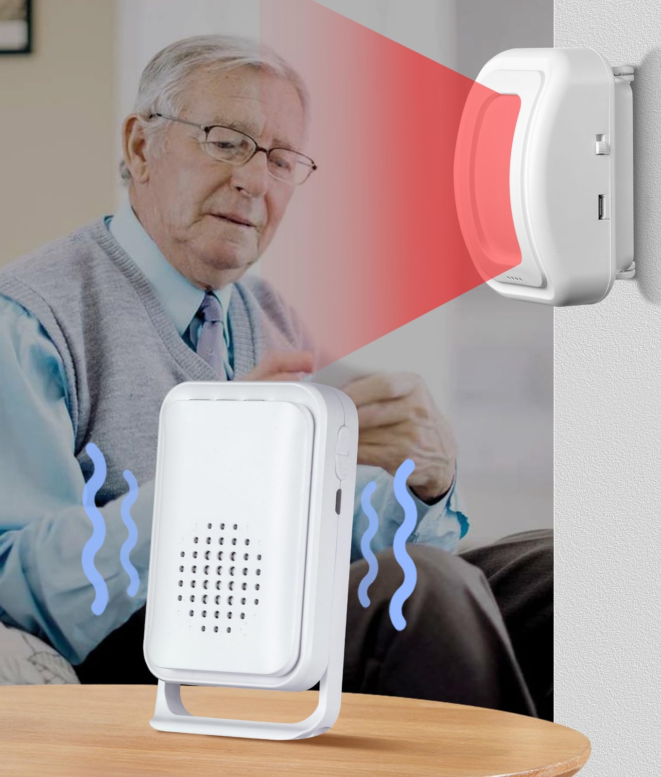 Newly Upgraded 2025 Bed Alarm for Elderly Dementia Patients – Wireless Fall D…