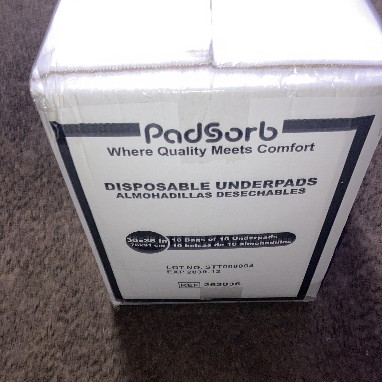 Padsorb Disposable Underpads 30X36 in 10 Bags Of 10 Underpads Total 💯