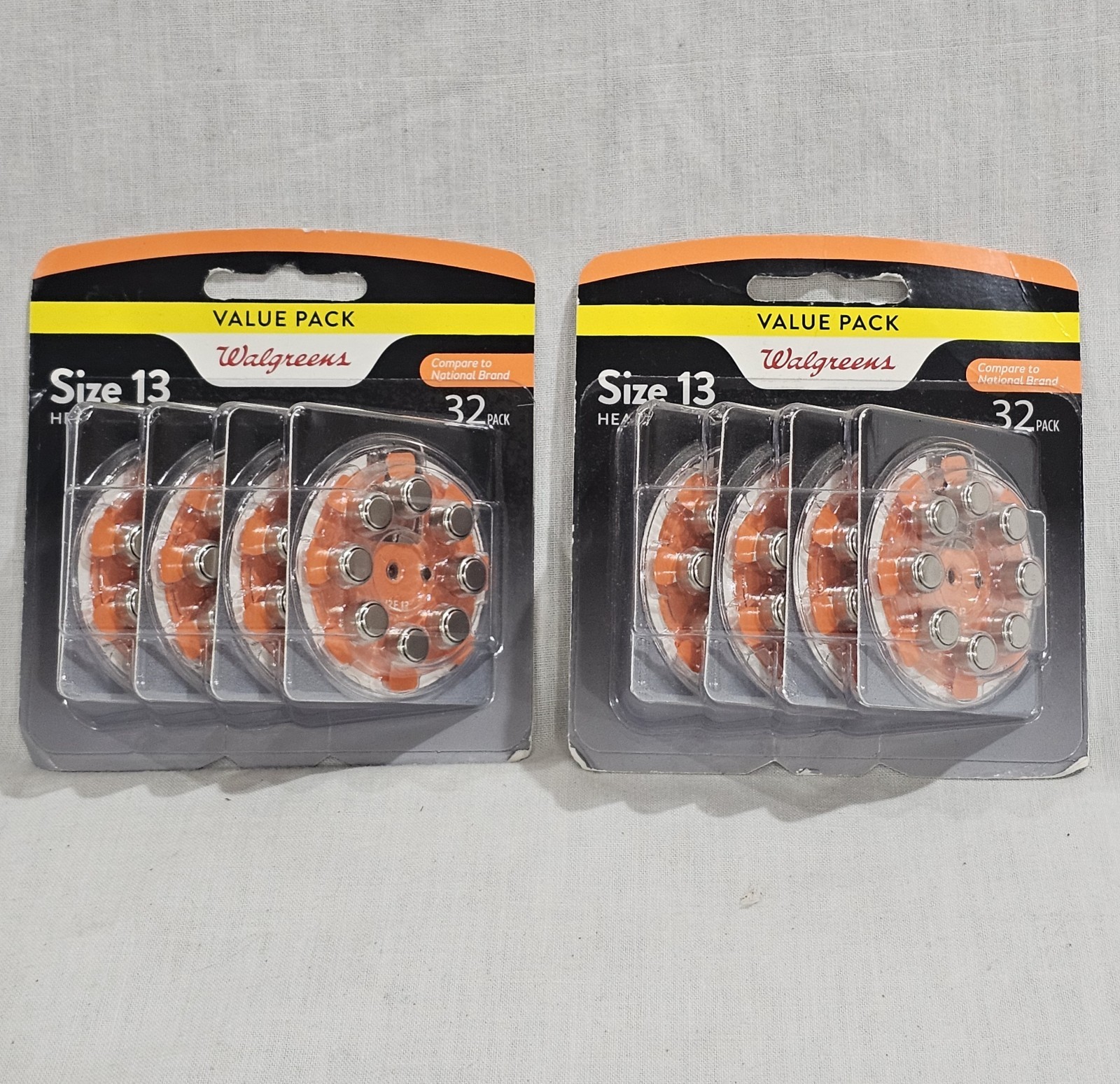 *NEW* 2X (32 Pack) Walgreens Hearing Aid Batteries Size 13 (64 Total) Exp 1/25