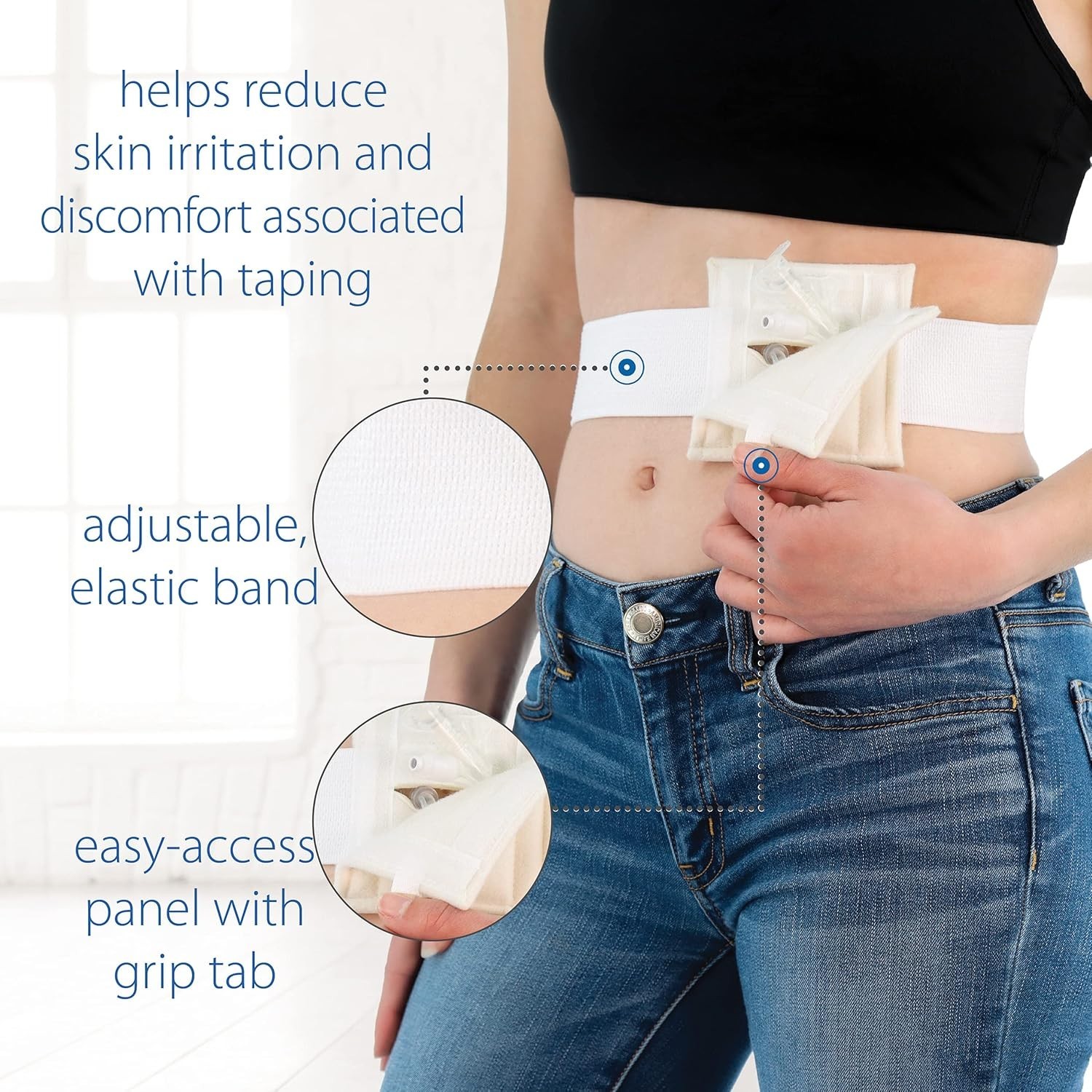 NelMed G-Tube Holder – Feeding Tube Belt Holder for PEG, G, J Tubes – Adjusta…