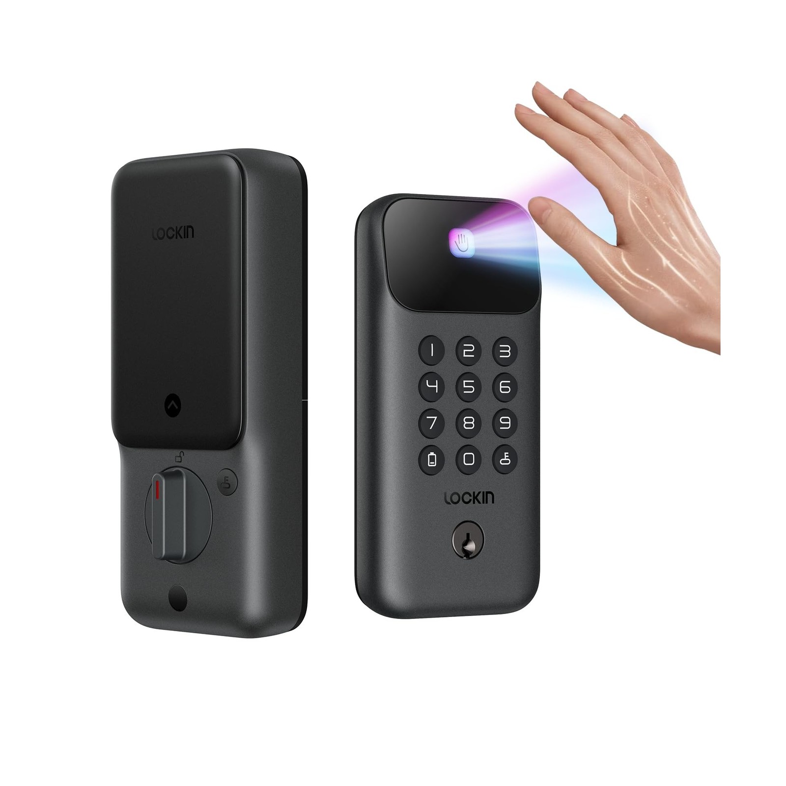 Lockin Veno Go Palm Vein Smart Lock with Built-in Wi-Fi & Matter, Keyless Ent…