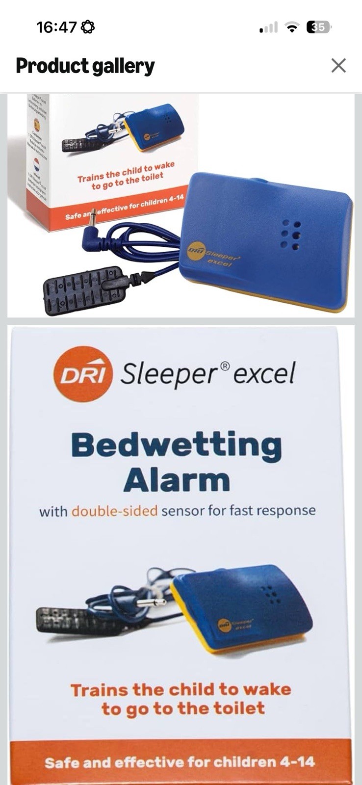 DRI Sleeper Excel Bedwetting Alarm for Kids