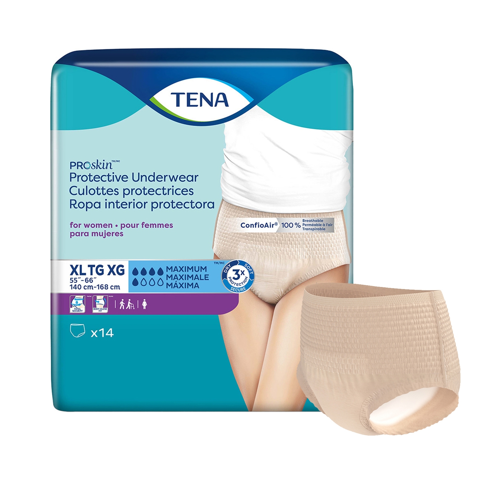 TENA Disposable Underwear Female X-Large Maximum 56 Ct