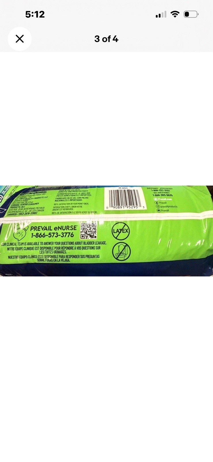 Prevail Pre-Fit Daily Underwear, 2XL Extra Absorbency 20 Count, 68-80″ 173-203CM