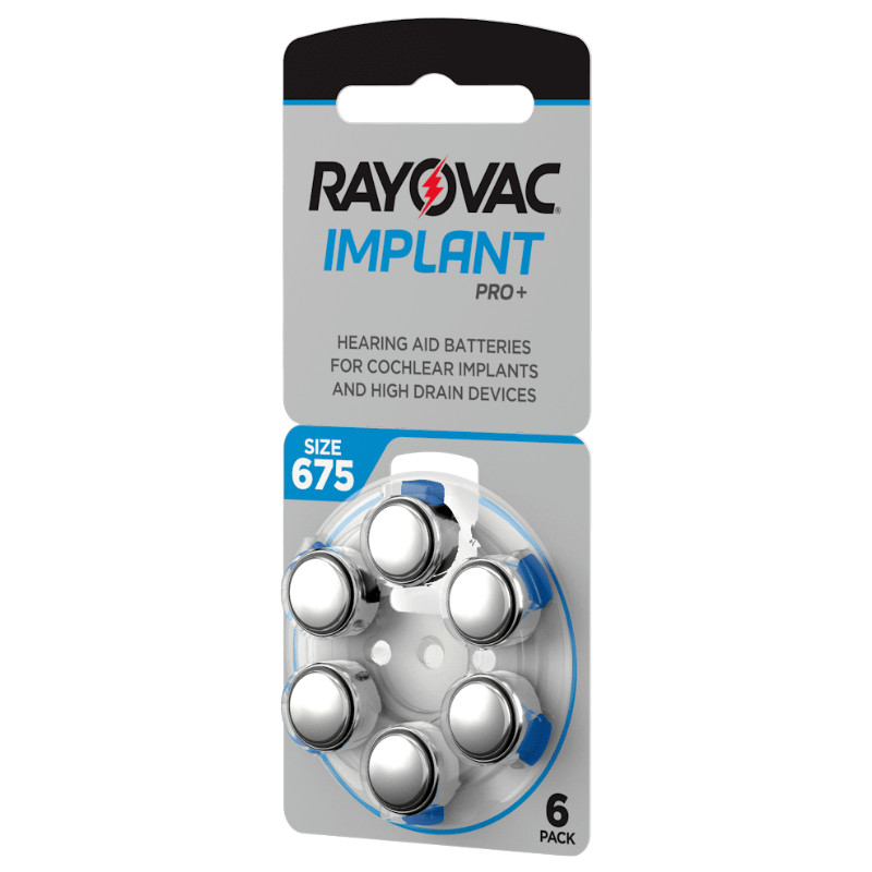 18 cells x Rayovac 675 Size Hearing aid batteries Cochlear Implant MF P675 PR44
