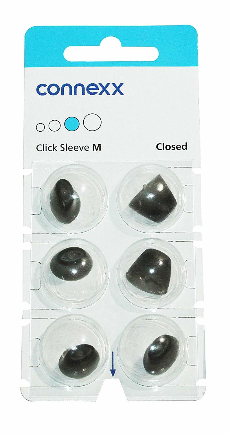 Siemens Signia Connexx Hearing Aid Click Sleeve Domes Tips Silk Medium Closed