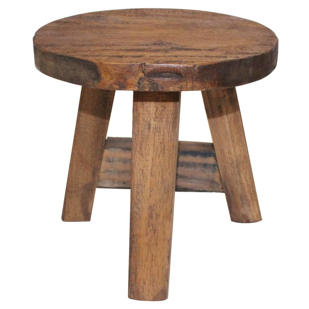 Stool Ottoman Foot Rest Foot Stool Side Table Solid Reclaimed Wood vidaXL vidaXL