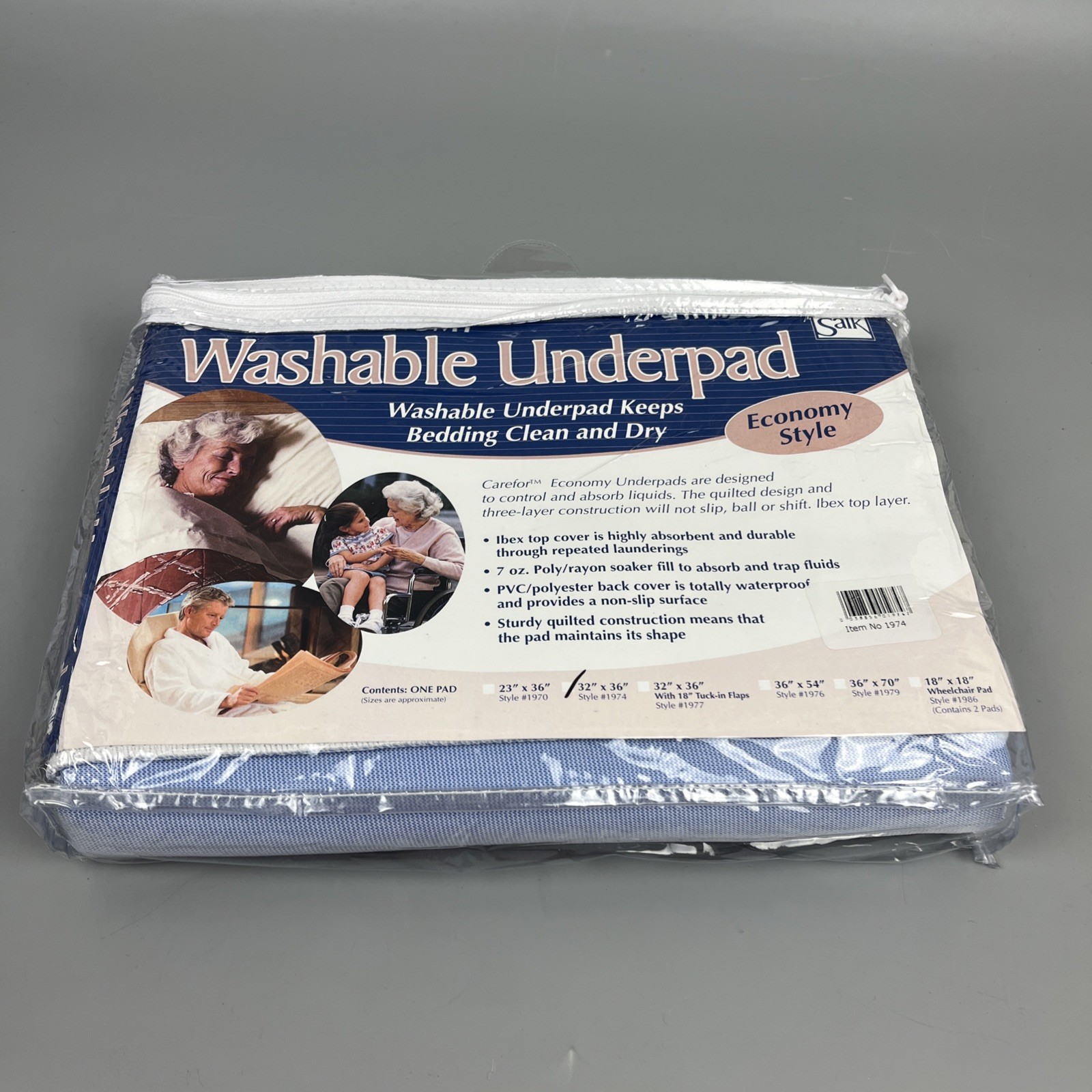 Salk Premium Underpad Washable Quilted Layers Anti Bacterial Fungal 32” x 36”