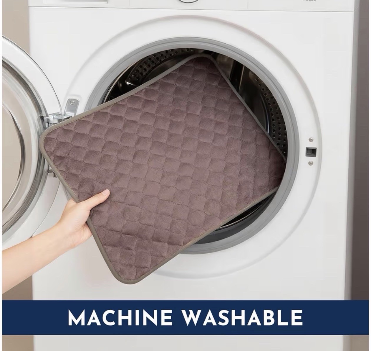 Leakproof Anti-Slip Washable Seat Pad Strong Absorbency 22 x 21 in Brown