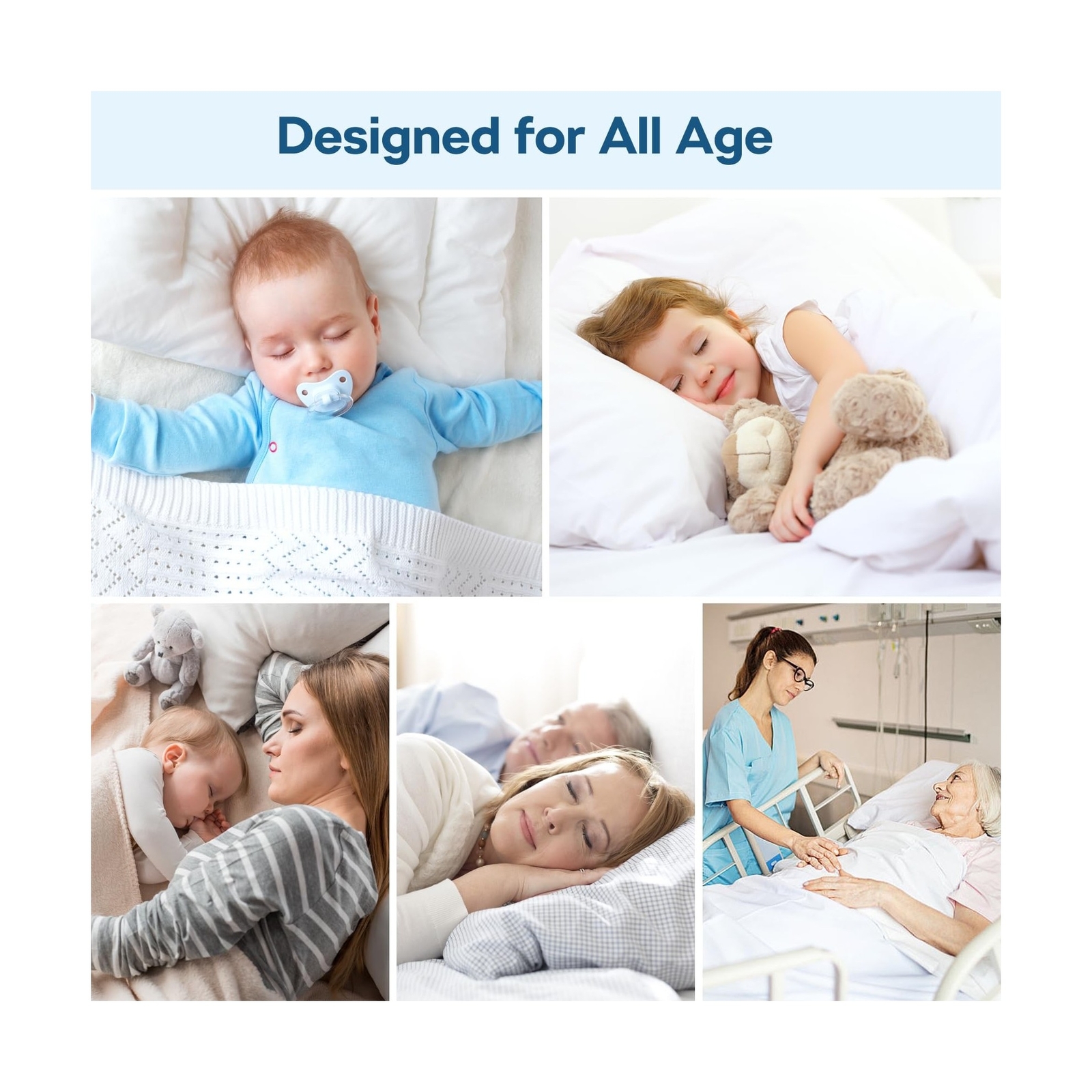 BHVESLL Washable Incontinence Bed Pad, 36×38 Inch-4 Packs Reusable Bed Underp…