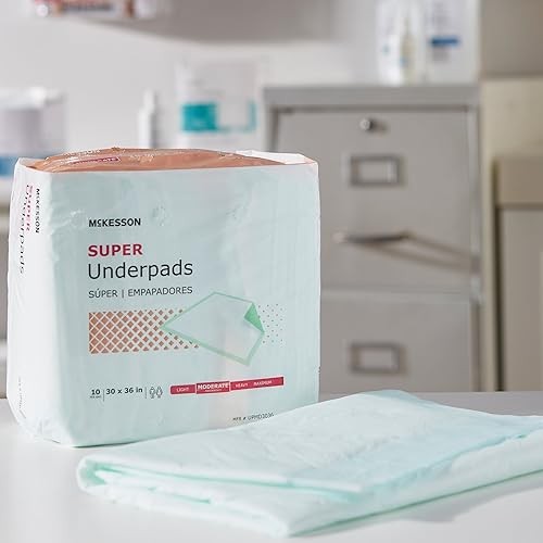 McKesson Super Underpads 30×36 100 Count Moderate Absorbency