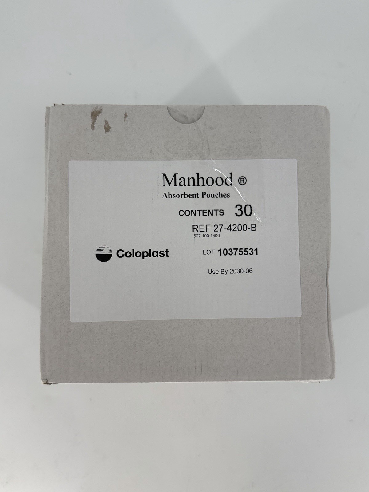 Coloplast Manhood Absorbent Pouches REF 27-4200-B 30 Ct Open Box Exp 01/2030