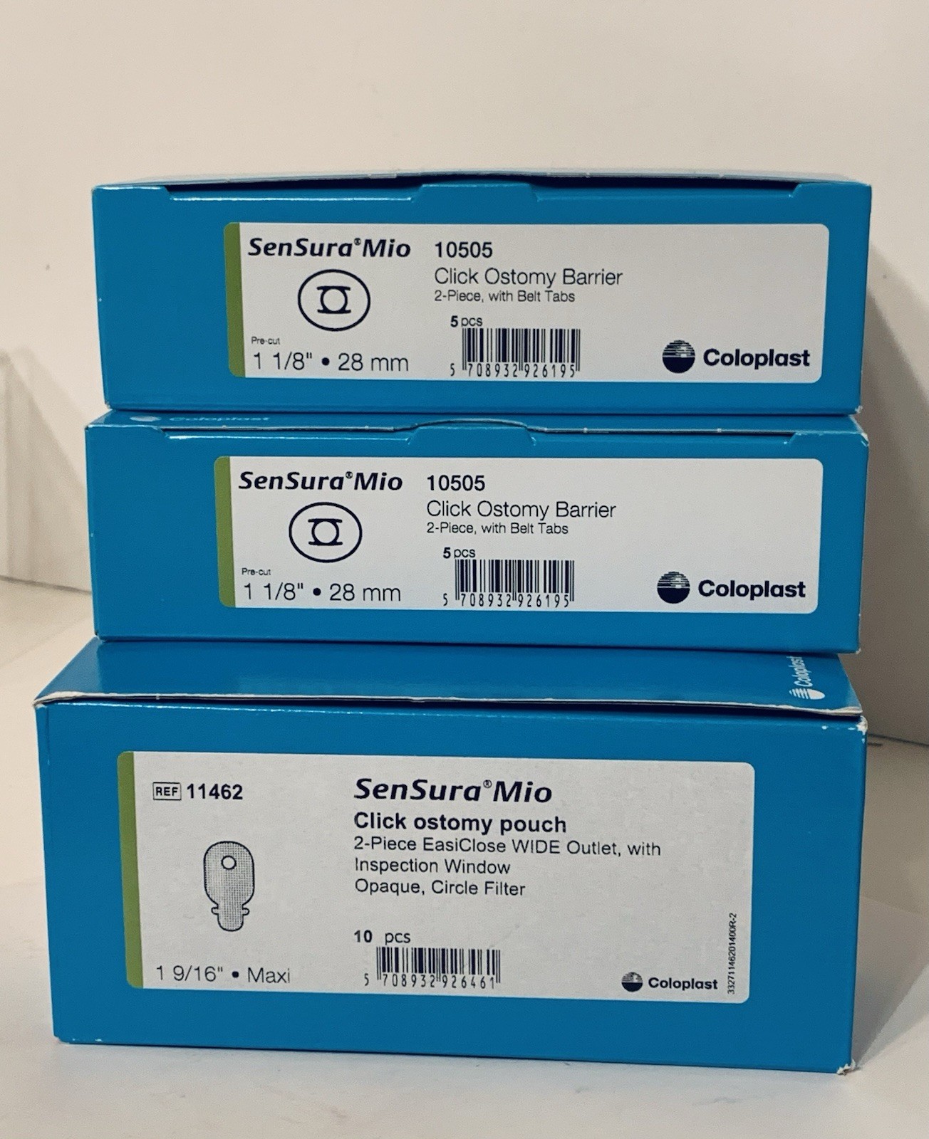 3 BOXES Coloplast 11462 Pouches & Coloplast 10505 SenSura® Mio Click Barriers