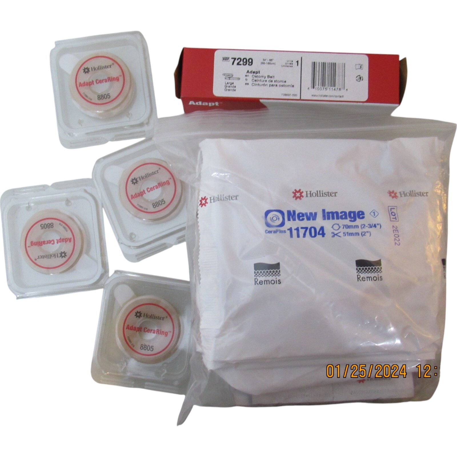 Hollister Ostomy Belt Large Adapt CeraRing 8805 7299 11704 Lot of 6 NEW