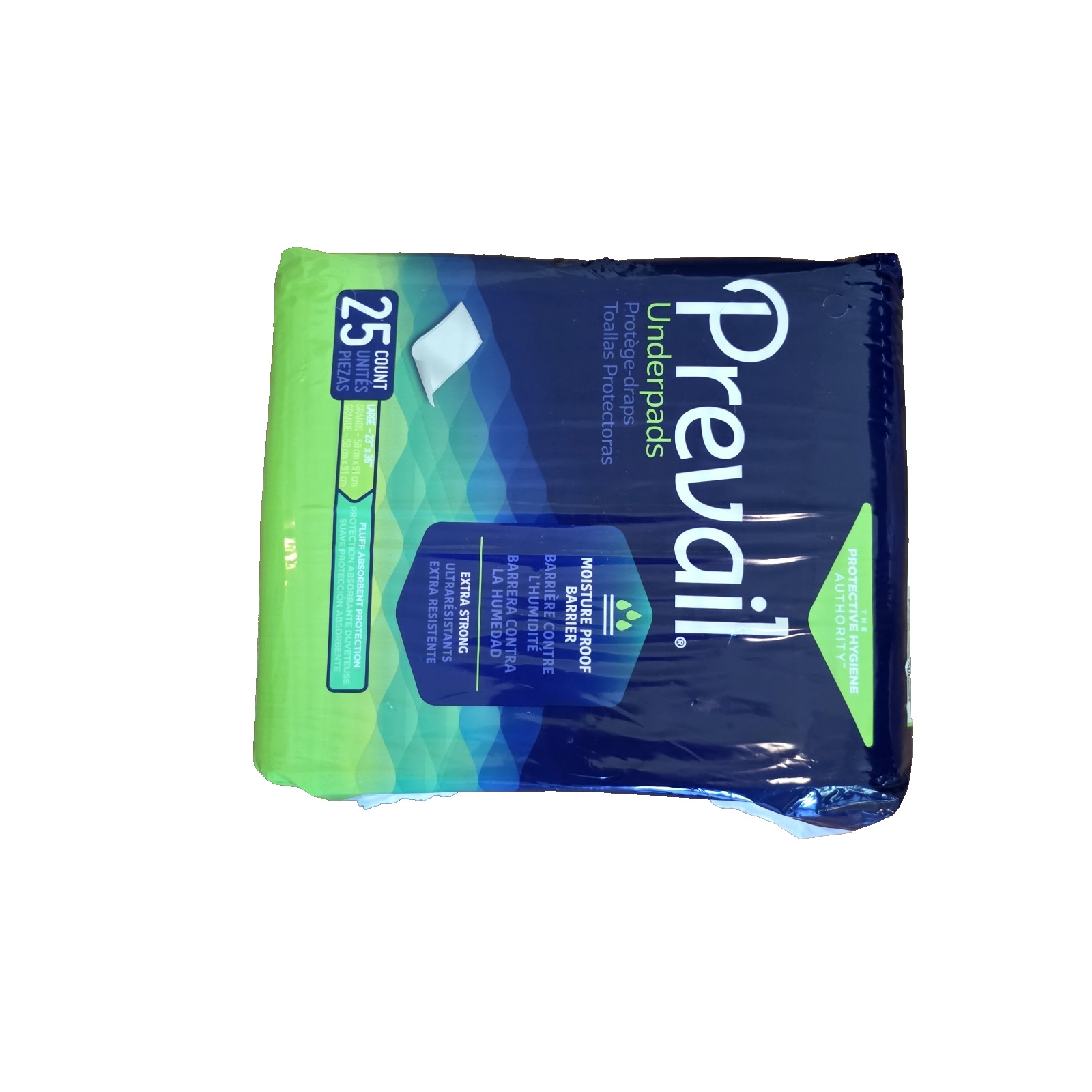 4 count Prevail Underpads Extra Strong 24 oz L 18 x 24 in Moisture Proof, 25 Ct