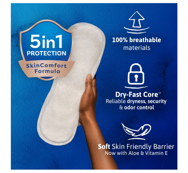 TENA Sensitive Care Moderate Absorbency Pads 216 Count Aloe Vitamin E Women