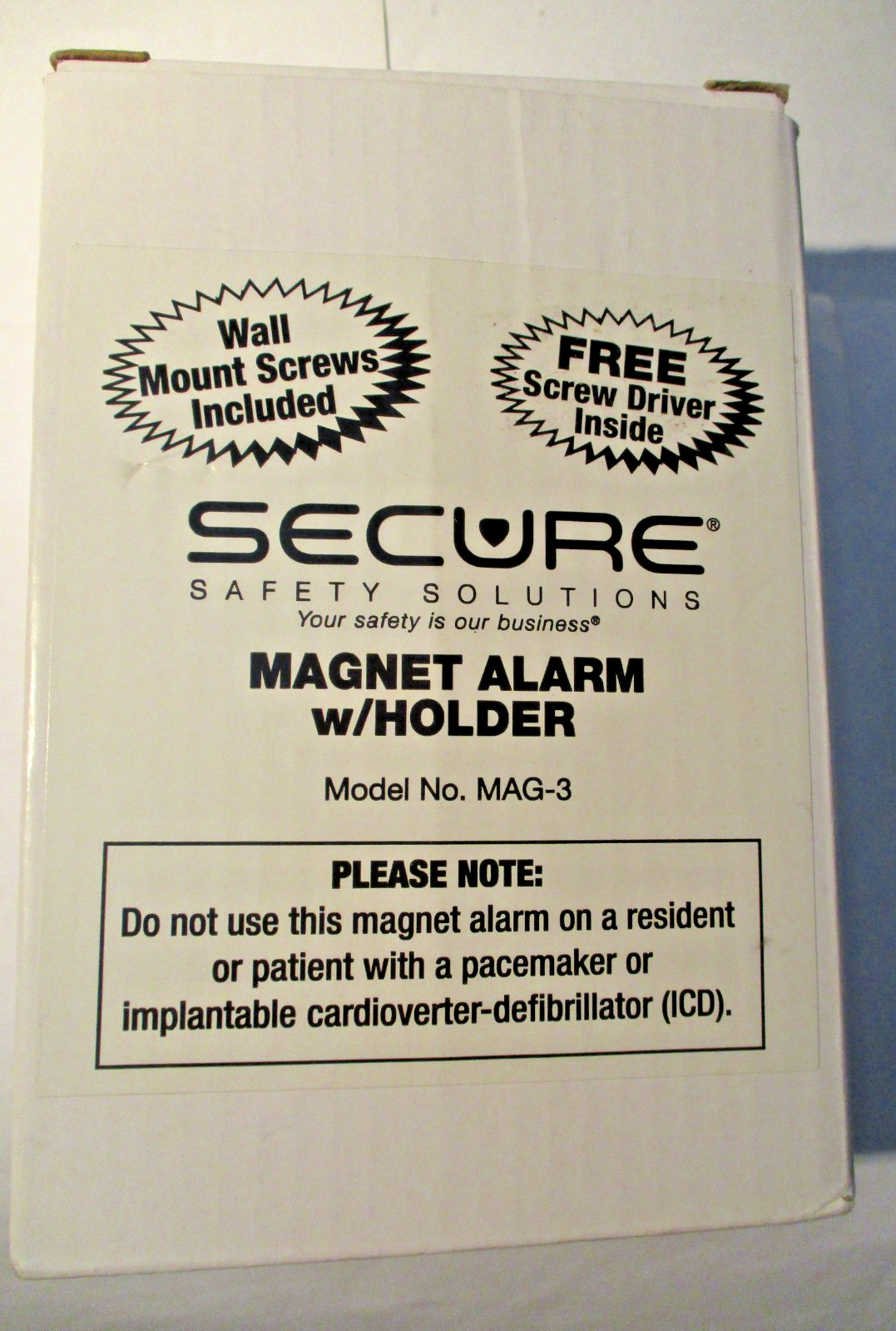 Alarm Chair / Bed Patient Resident Magnet Alarm & Holder Elderly Fall Prevention
