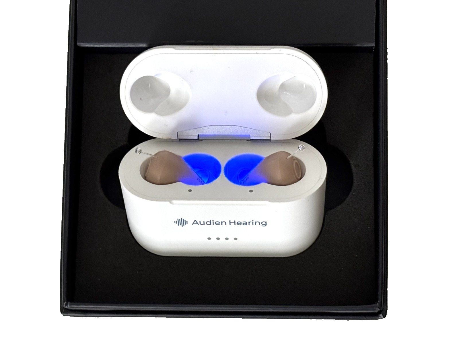 AUDIEN Atom Pro 2 Rechargeable OTC Hearing Aids Open Box Tested