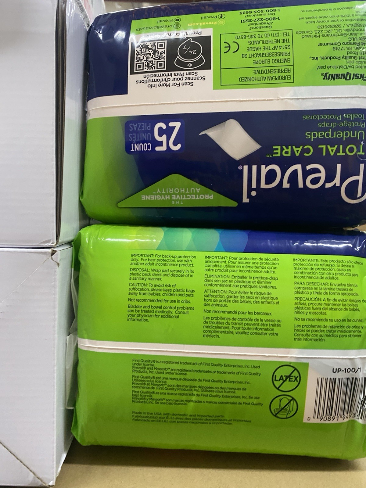 Prevail Total Care Underpads Heavy Absorbency UP-100/1 – 50 Total (2 Packs Of 25