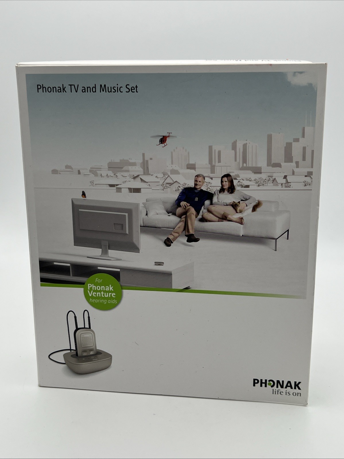 Phonak ComPilot II W/ TV Link II Base Station TV / Music Set