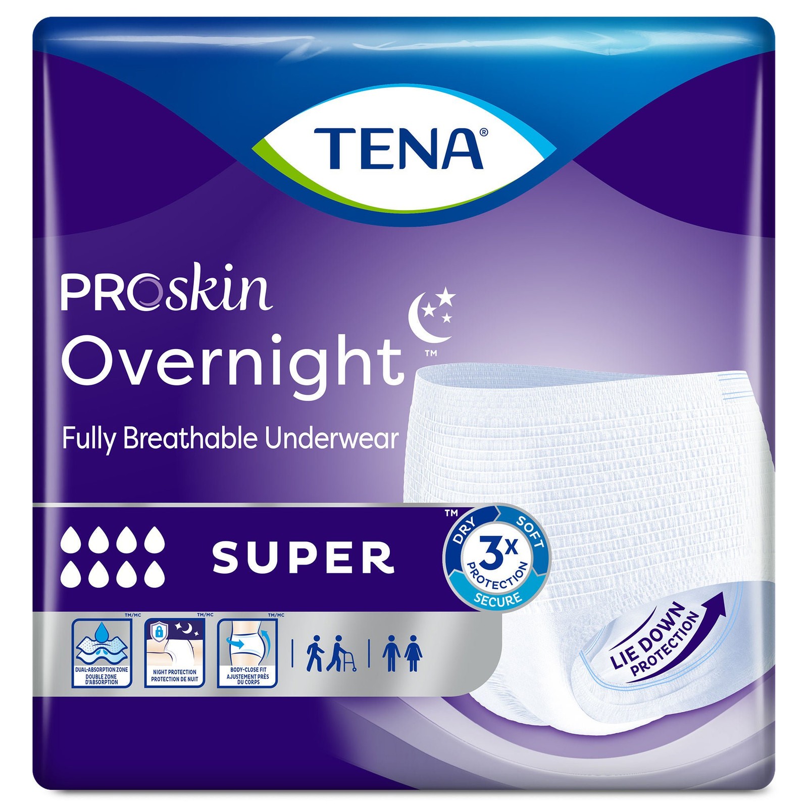 TENA Disposable Underwear Large 56 Ct