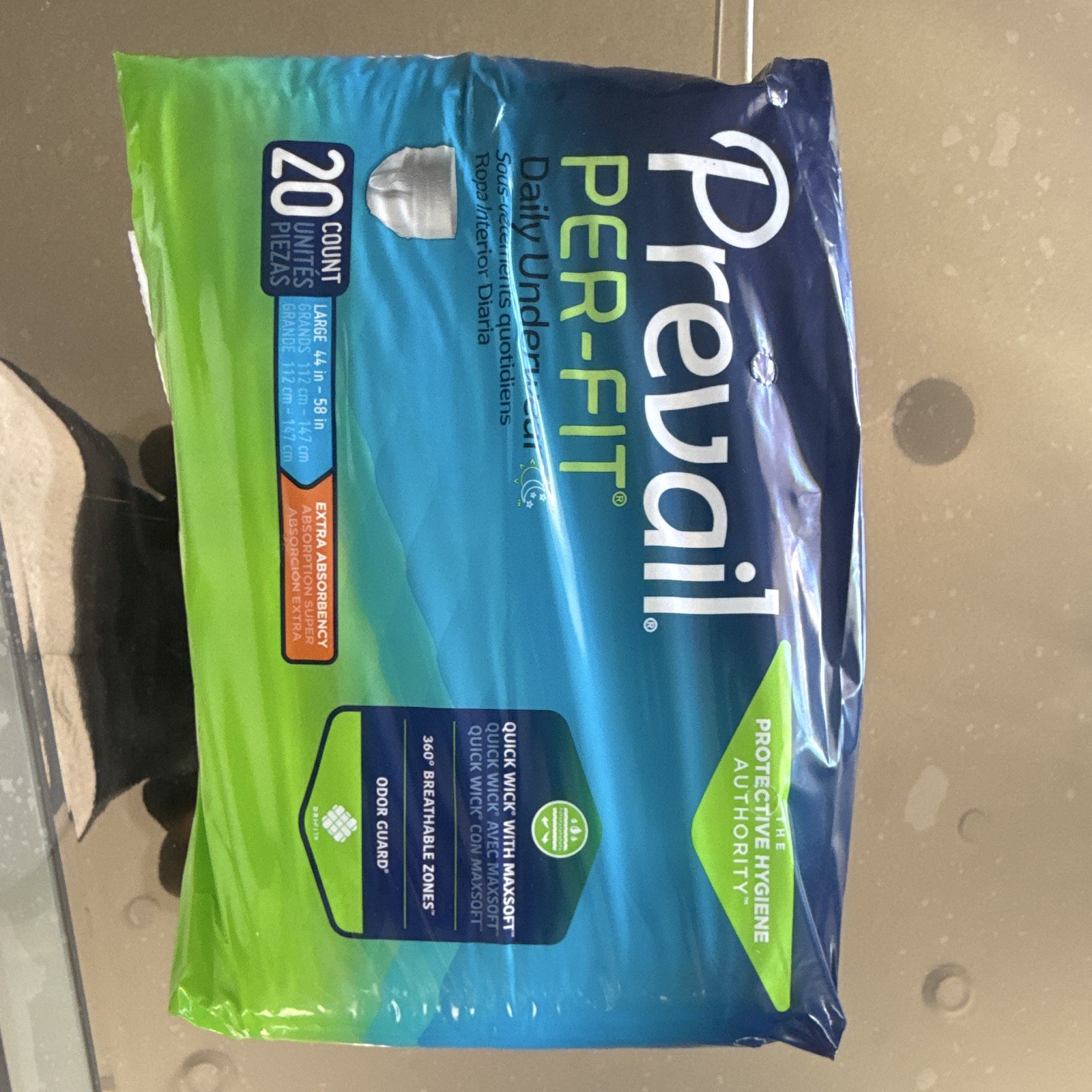 Prevail Per-Fit Extra Absorbency Incontinence Underwear L 20 ct Breathable