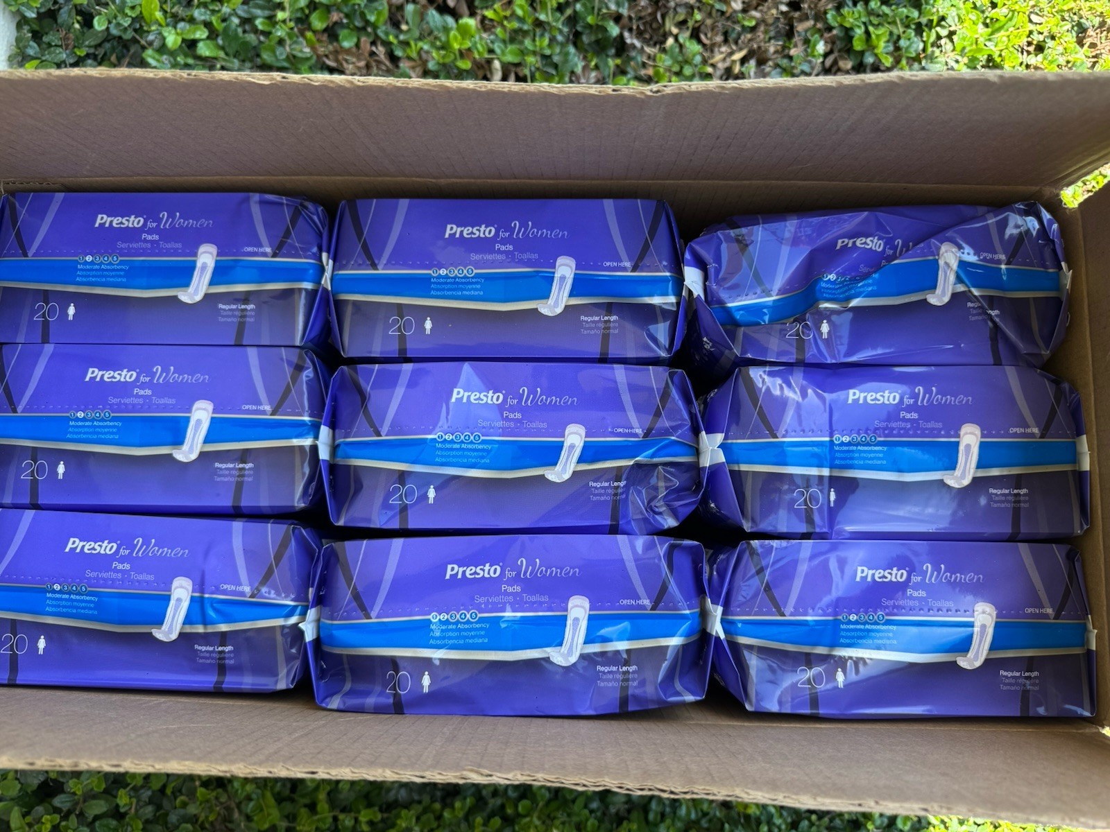 Presto® Incontinence Pad, Moderate Absorbency, 9″ Long