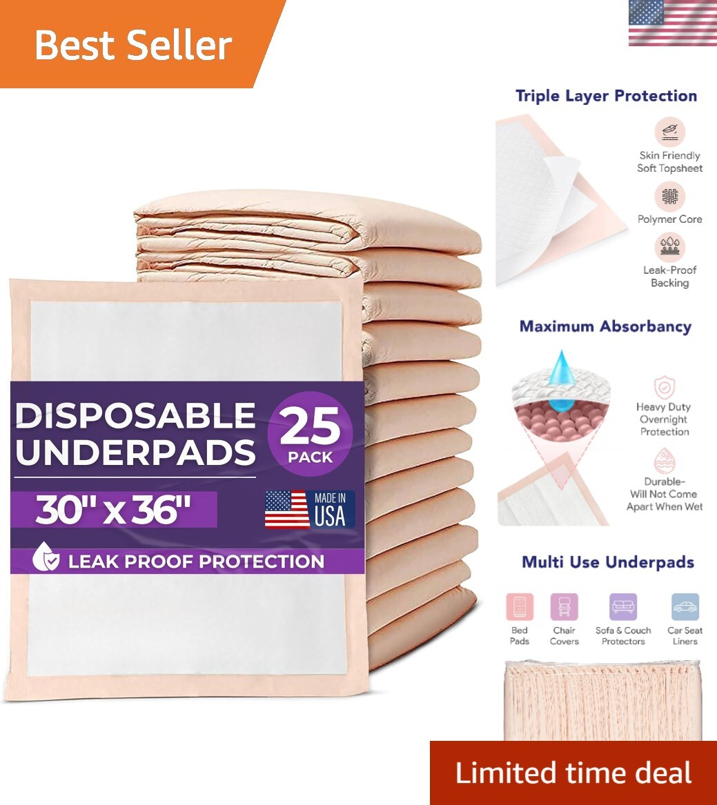 Disposable Bed Pads 30x36inch Ultra Absorbent Incontinence Adult Care Leak Proof