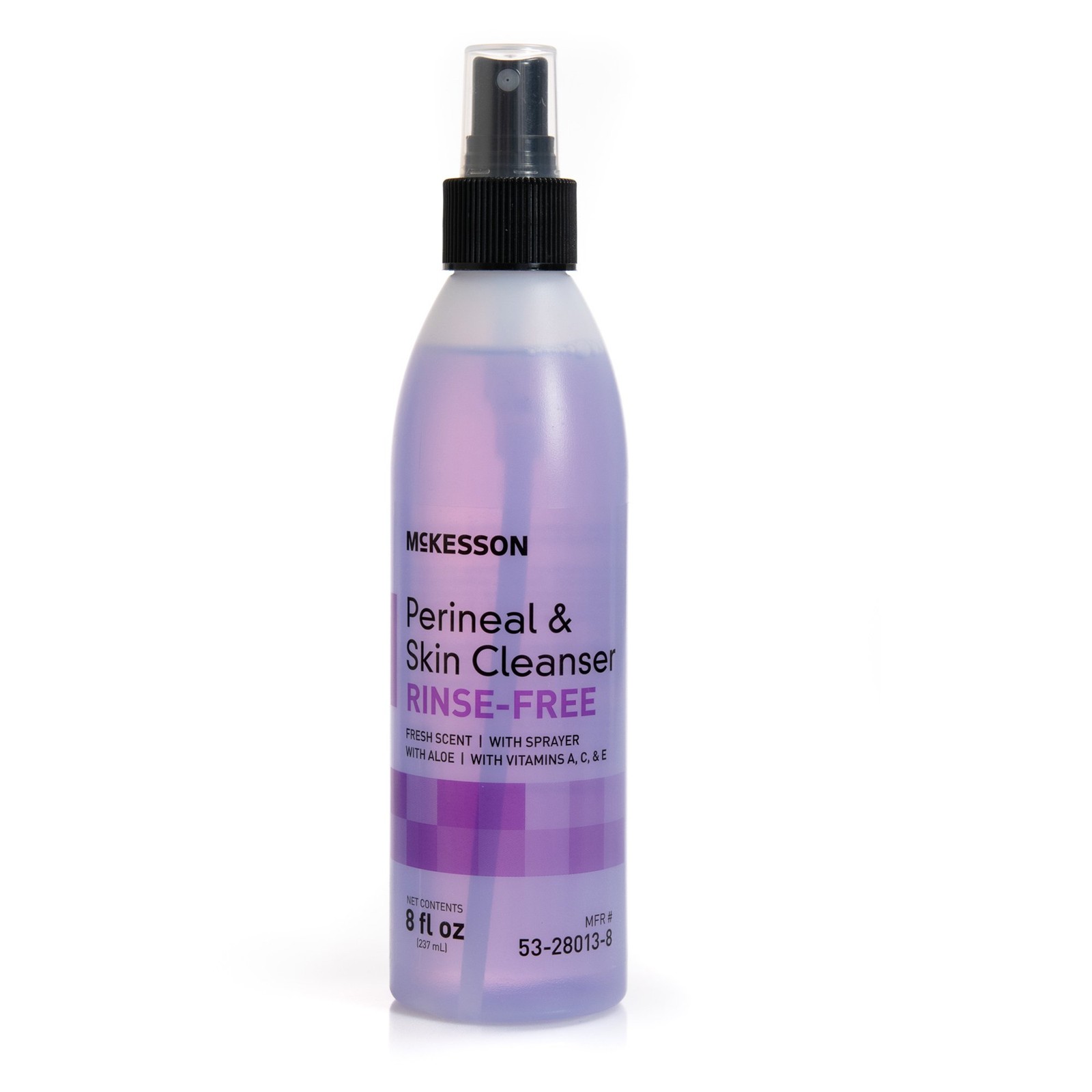 McKesson Perineal Wash Rinse-Free Fresh Scent Cleanser 8oz Pump Bottle 48 Ct