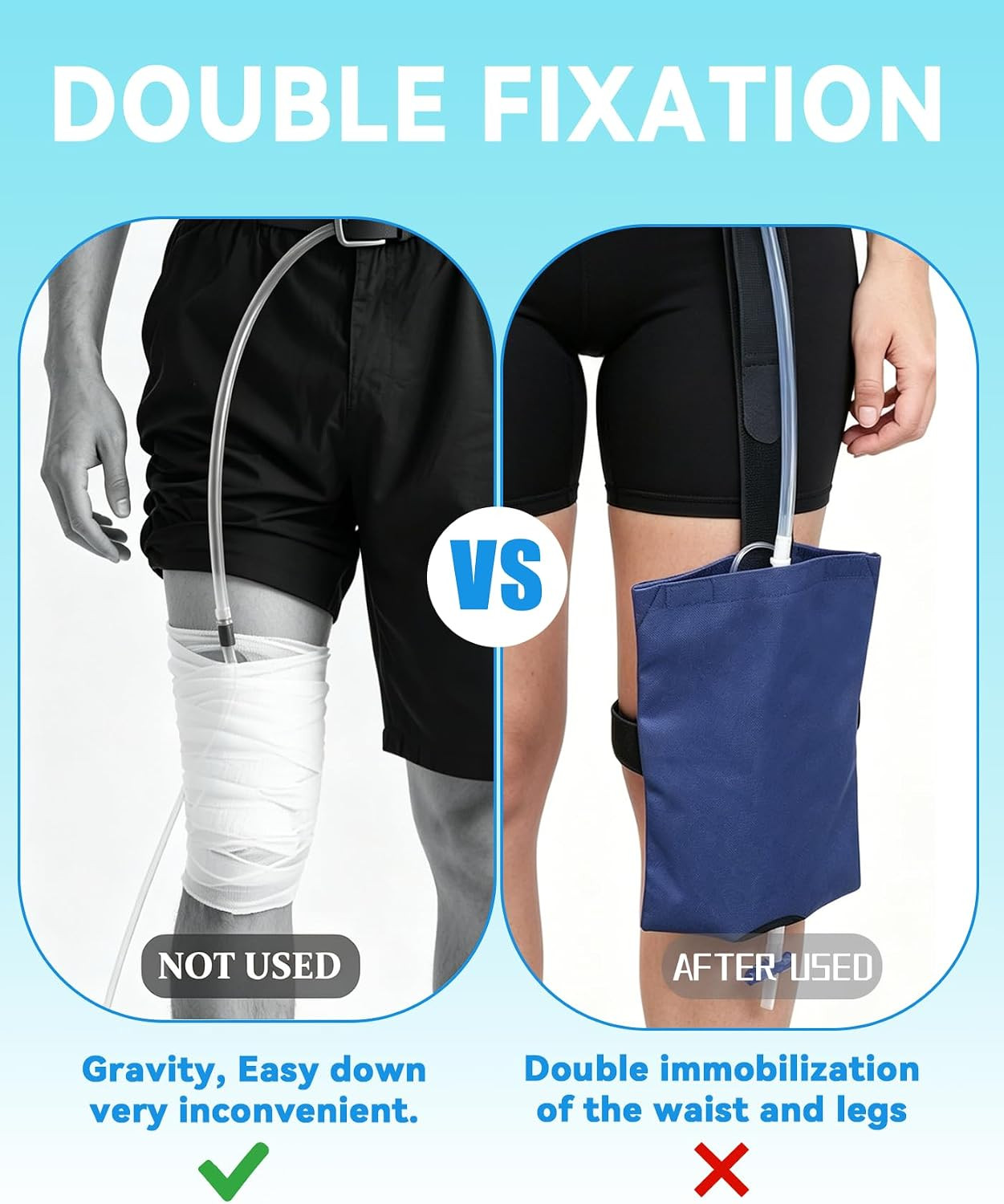 Catheter Leg Bag Holder Strap, Urinary Drainage Bag Cover for Foley Catheter Bag