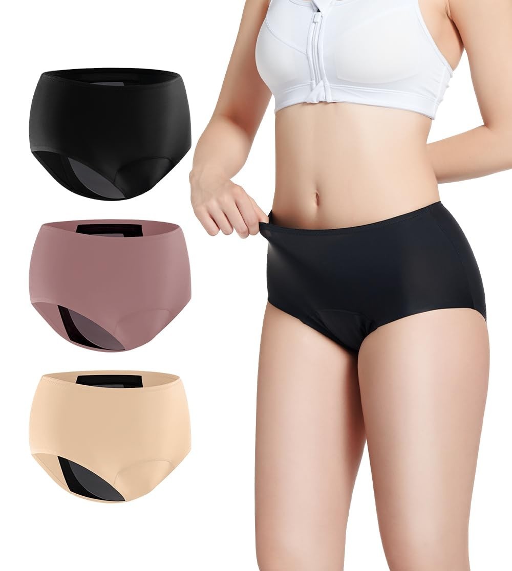 Carer Incontinence Underwear Women’s Washable 3 PACK Leakproof Underwear 150ml M