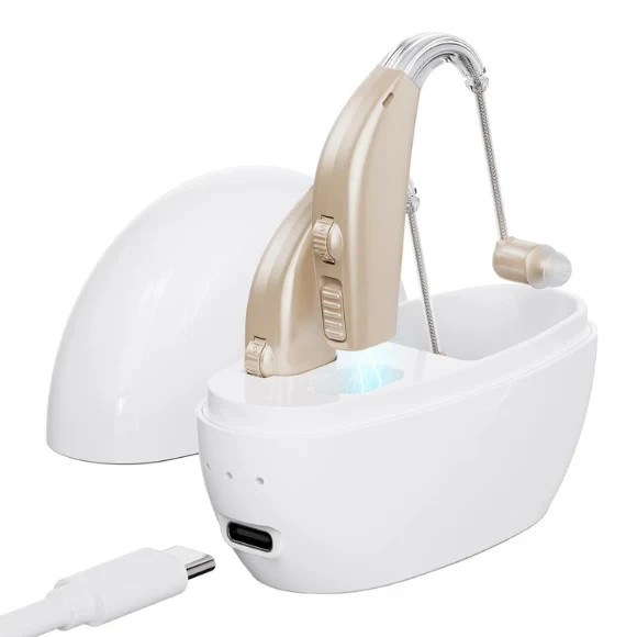 Rechargeable Hearing Aids for Seniors Noise Cancelling Hearing Amplifier Pair