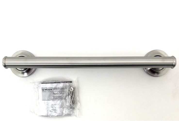 MOEN R8716D1GBN Grab Bar Home Care Elegance 16″ Brushed Nickel Designer