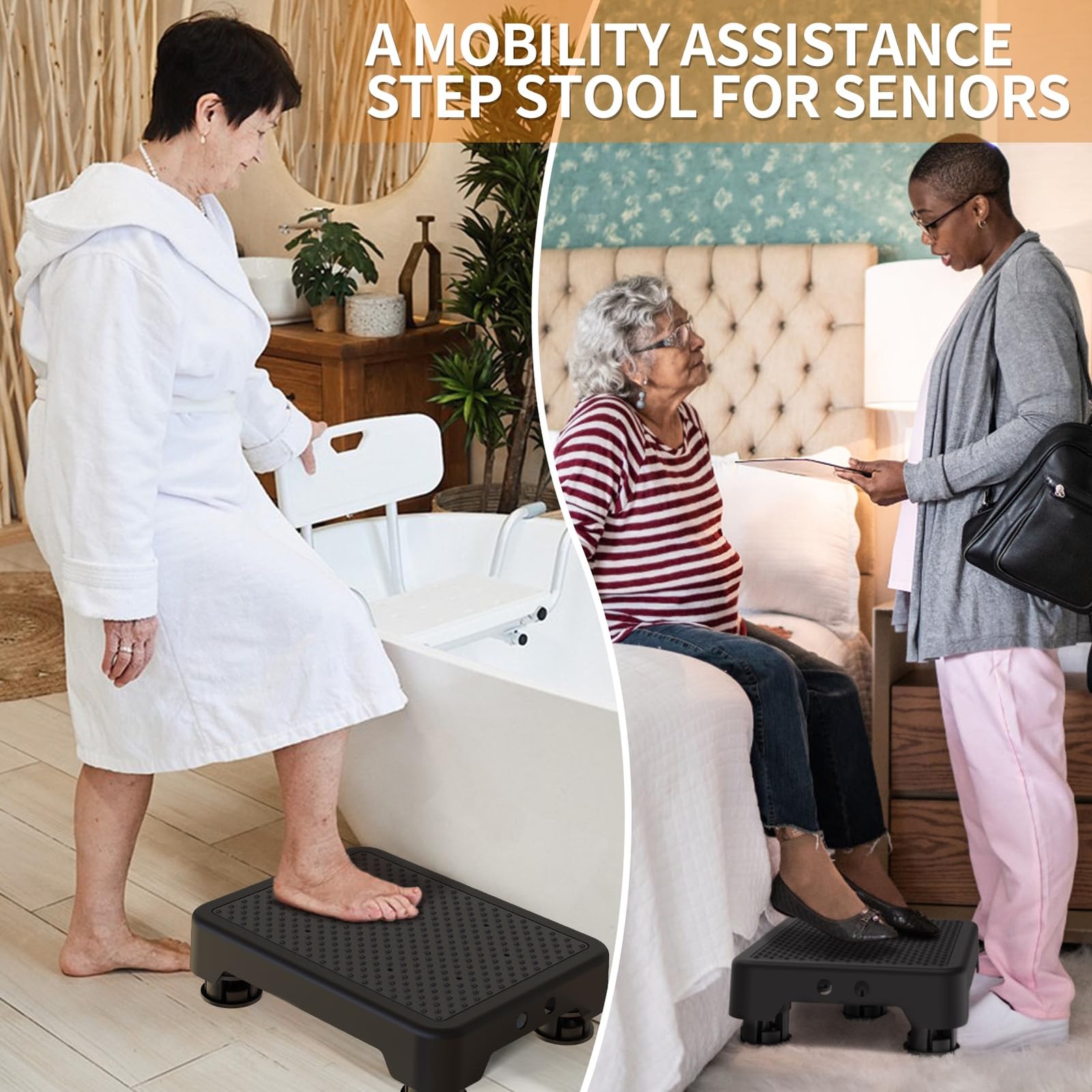 Ronlap One Step Stools for Adults, Portable Safety Step Platform for Seniors …