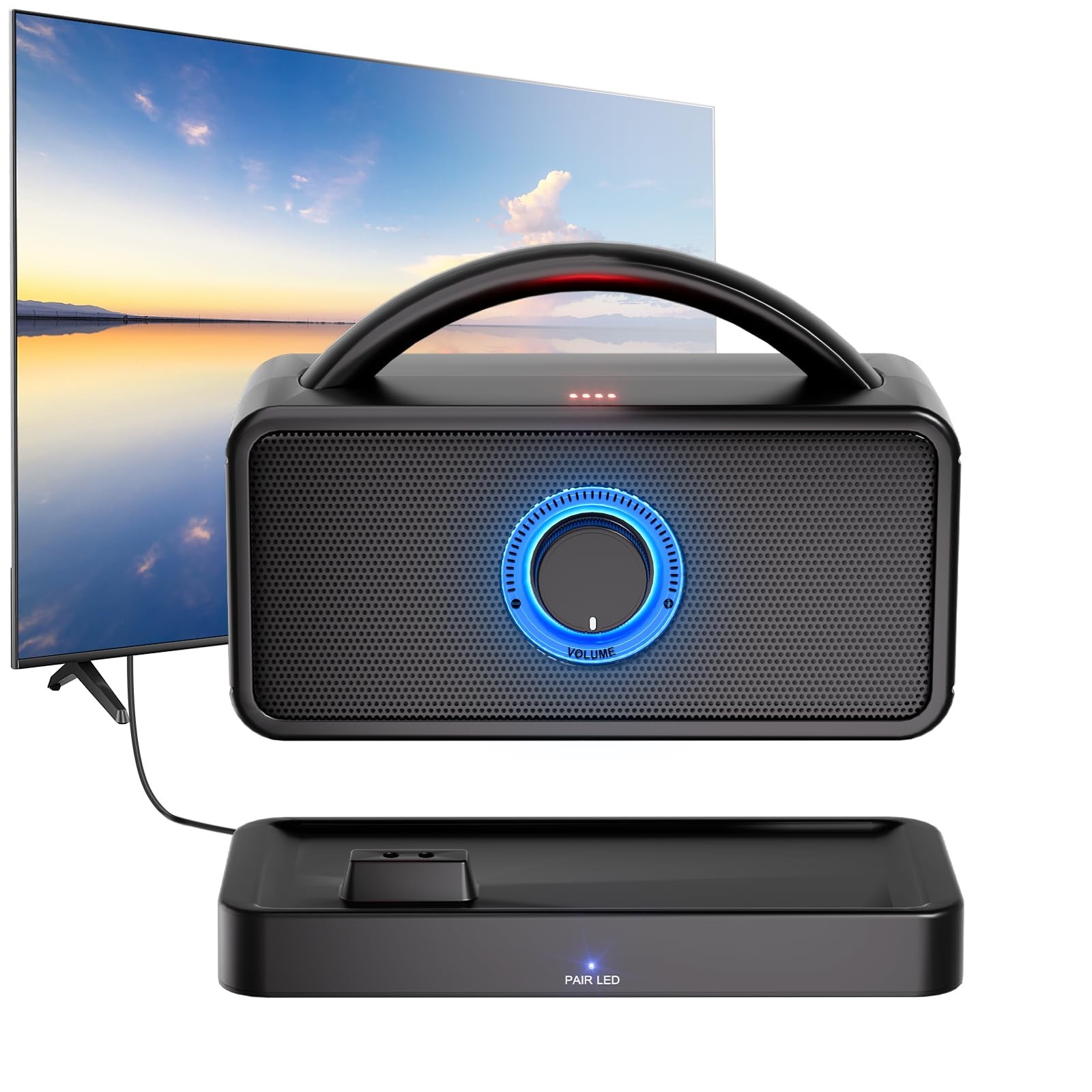 Vigorkeeper 5.8 Ghz Wireless Tv Speakers For Hard Of Hearing Seniors Portable